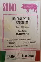 Suhkru kogus sees Bocconcini di salsiccia