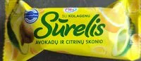 含糖量 avokadų ir citrinų skonio varškės sūrelis