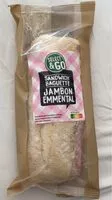 Zuckermenge drin Sandwich baguette jambon emmental