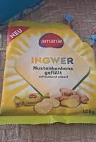 Amount of sugar in INGWER Hustenbonbons gefüllt