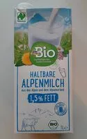 İçindeki şeker miktarı Haltbare Alpenmilch 1,5%