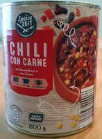 Amount of sugar in Chili con Carne