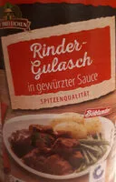 Zuckermenge drin Fleisch Rindergulasch in Bratensauce