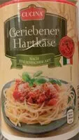 入っている砂糖の量 Geriebener Hartkäse