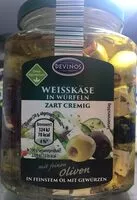 Zuckermenge drin Hirtenkäse in Würfeln - mit Oliven