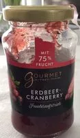 Sokerin määrä sisällä Erdbeer-Cranberry Fruchtaufstrich