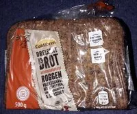 Quantité de sucre dans Dreisaat Brot - Roggen Vollkornbrot