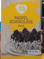 含糖量 Raspel-Schokolade weiß