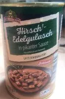 Cantidad de azúcar en Hirsch-Edelgulasch