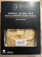 Zuckermenge drin Frische Mezzelune mit Kürbis, Salbei und Mascarpone