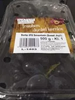Suhkru kogus sees Trauben dunkel kernlose