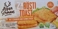 Количество сахара в Rösti Toast mit Schinken und Schmelzkäse