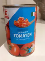 Suhkru kogus sees Tomaten gehackt