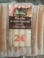 Zuckermenge drin Würstchen mit zarter eigenhaut