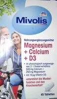 入っている砂糖の量 Nahrungsergänzungsmittel Magnesium + Calcium + D3