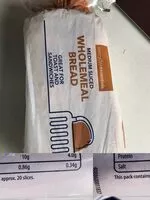 चीनी की मात्रा Medium Sliced Wholemeal Bread