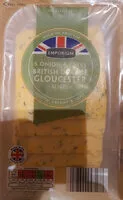 Amount of sugar in 5 onion & chive British double Gloucester slices