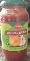 入っている砂糖の量 Pasta sauce onion & garlic