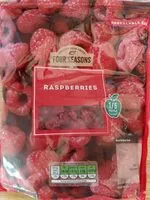 Jumlah gula yang masuk Raspberries frozen for freshness