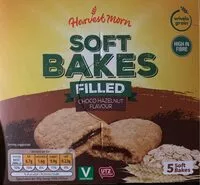 Suhkru kogus sees Soft Bakes Filled Choco Hazelnut