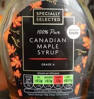 Quantité de sucre dans Canadian Maple Syrup