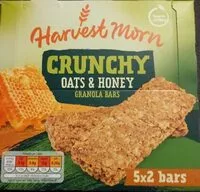 Suhkru kogus sees Crunchy oats & honey granola bars