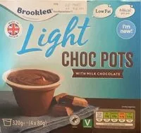 Amount of sugar in Light choc pots