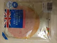 Cantidad de azúcar en British breaded ham