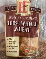 Suhkru kogus sees Loven fresh 100% Whole Wheat Bread