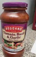 Suhkru kogus sees Tomato Basil and Garlic Pasta Sauce