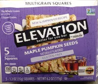 Sugar and nutrients in Elevation better for you bar