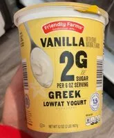 चीनी की मात्रा Vanilla Greek Lowfat Yogurt
