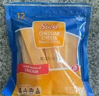 Amount of sugar in Sticks cheddar cheese