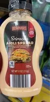 İçindeki şeker miktarı Siracha aioli spread
