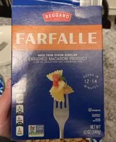 Suhkru kogus sees Reggano pasta farfalle