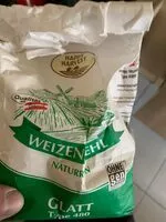 Sokerin määrä sisällä Weizenmehl glatt