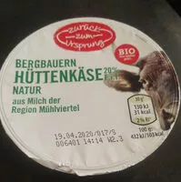 Amount of sugar in Bergbauern Hüttenkäse