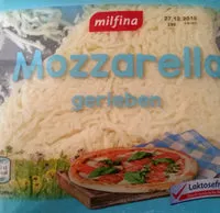 Amount of sugar in Mozzarella gerieben
