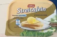 入っている砂糖の量 Streichfein, ungesalzen