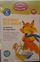 Quantité de sucre dans Brei Milch-Reis-Banane