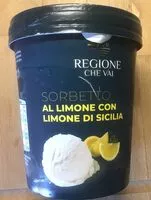 Amount of sugar in sorbetto al limone di Sicilia