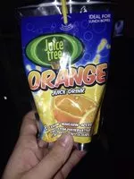 Sokerin määrä sisällä Orange juice drink