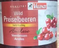 İçindeki şeker miktarı Wild Preiselbeeren