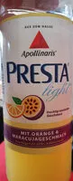 Suhkru kogus sees Presta Orange Maracuja