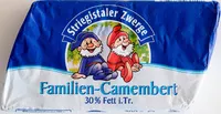 入っている砂糖の量 Familien-Camembert 30 % Fett i. Tr.