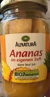 İçindeki şeker miktarı Ananas, Im Eigenen Saft