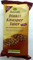 入っている砂糖の量 Dinkel Knusper Taler
