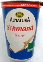 入っている砂糖の量 Schmand 24 % Fett (Bio)