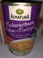 Sokerin määrä sisällä Kichererbsen Kokos-Topf