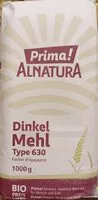 Zuckermenge drin Dinkel Mehl Type 630